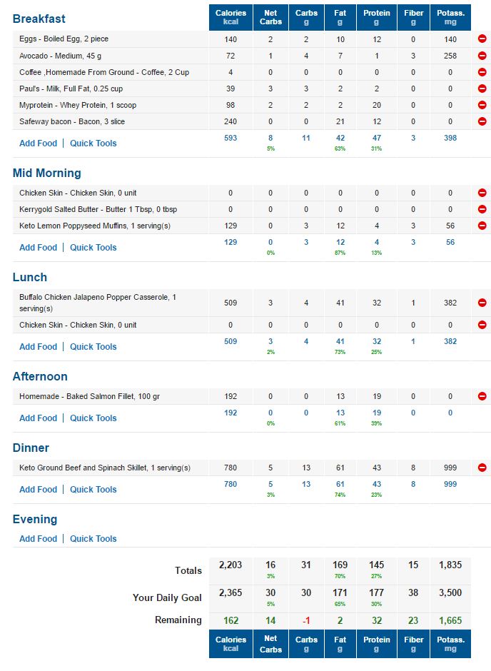 Day 1 Food Log