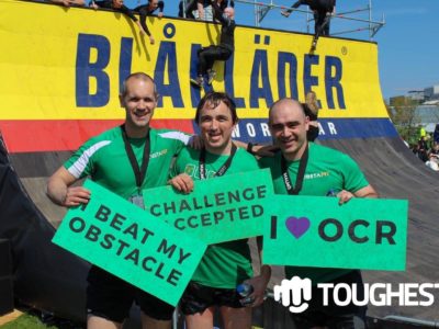 Gareth Adam & Andrew at the end of Toughest Race