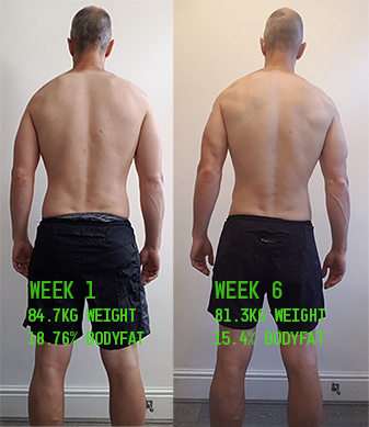 Week1 vs Week 6 Back Shots